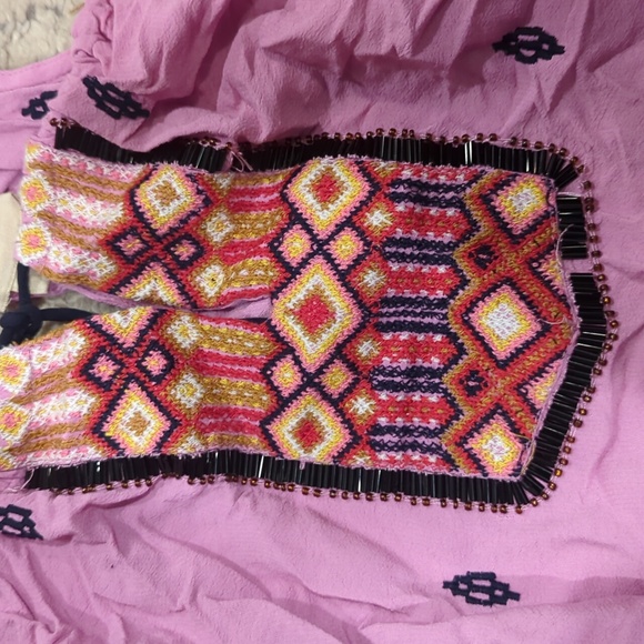 Anthropologie Vanessa Virginia purple beaded top - Picture 3 of 7